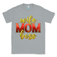 Heather Grey wife mom boss Classic Tee - texasbilliewilder