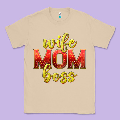 Wife Mom Boss Classic Tee Designed By Texasbilliewilder