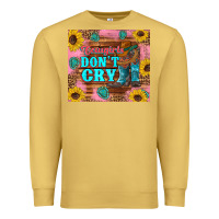 Antique Gold cowgirls don't crty boots hat sunflowers tumbler Premium Sweatshirt - Artiststas