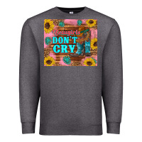 Charcoal Heather cowgirls don't crty boots hat sunflowers tumbler Premium Sweatshirt - Artiststas