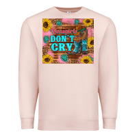 Pale Pink cowgirls don't crty boots hat sunflowers tumbler Premium Sweatshirt - Artiststas