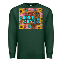 Sports Green cowgirls don't crty boots hat sunflowers tumbler Premium Sweatshirt - Artiststas
