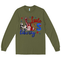 Army Green little miss liberty billie wilder Long Sleeve Tee - texasbilliewilder