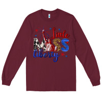 Burgundy little miss liberty billie wilder Long Sleeve Tee - texasbilliewilder