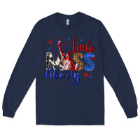 Navy little miss liberty billie wilder Long Sleeve Tee - texasbilliewilder