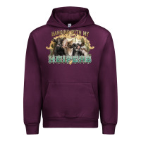 Mauve Wine hanging with my heifers Urban Hoodie - NancyCooperArtShop