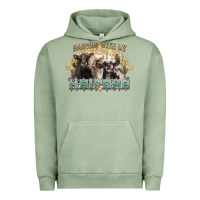 Pigment Oil Green hanging with my heifers Urban Hoodie - NancyCooperArtShop