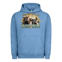 Pigment Pebble Blue hanging with my heifers Urban Hoodie - NancyCooperArtShop