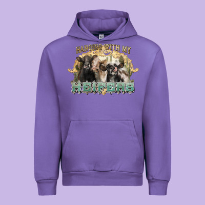 Hanging With My Heifers Urban Hoodie Designed By Nancycooperartshop