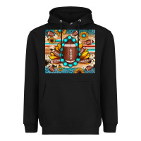 Black football cowhide sunflower Heavyweight Hoodie - JahusDesignShop