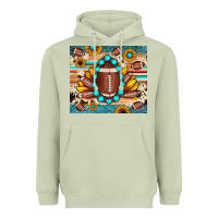 Matcha football cowhide sunflower Heavyweight Hoodie - JahusDesignShop