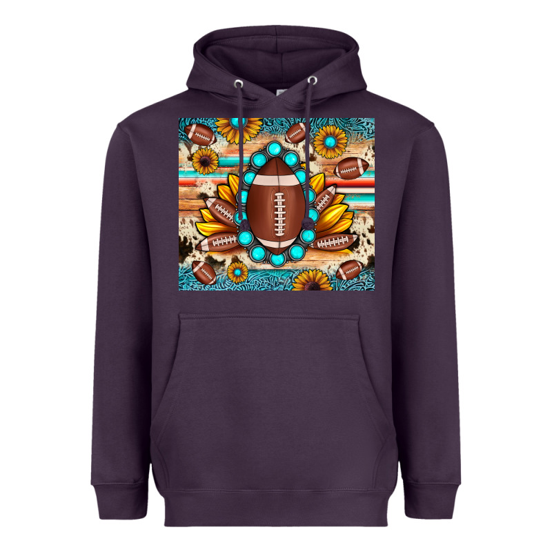 Football Cowhide Sunflower Heavyweight Hoodie by JahusDesignShop | Teevron