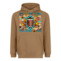 Toasted Coconut football cowhide sunflower Heavyweight Hoodie - JahusDesignShop