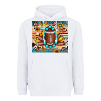 White football cowhide sunflower Heavyweight Hoodie - JahusDesignShop