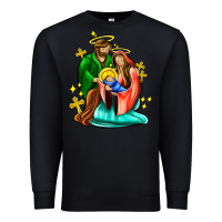 Black oh holy night  with cross ado Premium Sweatshirt - AdoDesignShop