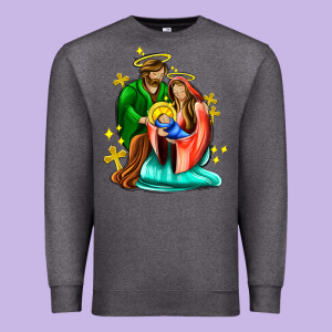 Oh Holy Night  With Cross Ado Premium Sweatshirt Designed By Adodesignshop