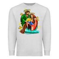 Dove Grey oh holy night  with cross ado Premium Sweatshirt - AdoDesignShop