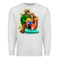 Oatmeal Heather oh holy night  with cross ado Premium Sweatshirt - AdoDesignShop