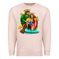 Pale Pink oh holy night  with cross ado Premium Sweatshirt - AdoDesignShop