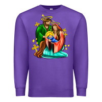 Purple oh holy night  with cross ado Premium Sweatshirt - AdoDesignShop