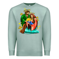 Seafoam oh holy night  with cross ado Premium Sweatshirt - AdoDesignShop