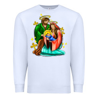 White oh holy night  with cross ado Premium Sweatshirt - AdoDesignShop