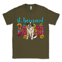 Army Green western st bernard mom Classic Tee - texasbilliewilder