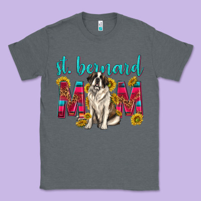 Western St Bernard Mom Classic Tee Designed By Texasbilliewilder
