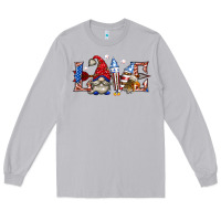 Moon Dust love 4th july with gnome billie wilder Long Sleeve Tee - texasbilliewilder