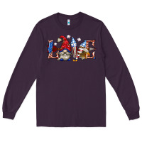Plum love 4th july with gnome billie wilder Long Sleeve Tee - texasbilliewilder