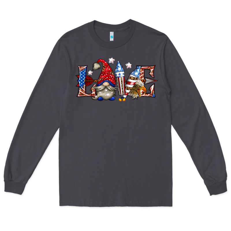 Love 4th July With Gnome Billie Wilder Long Sleeve Tee by texasbilliewilder | Teevron