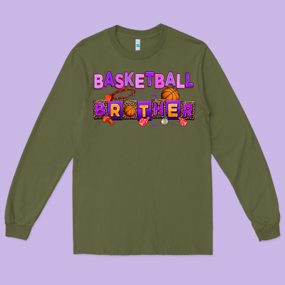 Basketball Brother Long Sleeve Tee Designed By Adodesignshop