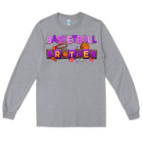 Heather Grey basketball brother Long Sleeve Tee - AdoDesignShop
