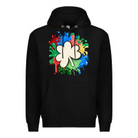 Black st patricks day shamrock autism Premium Hoodie - MaliasSmallBusiness