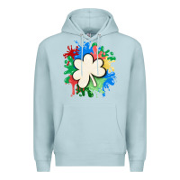 Blue Mist st patricks day shamrock autism Premium Hoodie - MaliasSmallBusiness