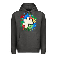 Charcoal Heather st patricks day shamrock autism Premium Hoodie - MaliasSmallBusiness