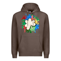 Coffee st patricks day shamrock autism Premium Hoodie - MaliasSmallBusiness