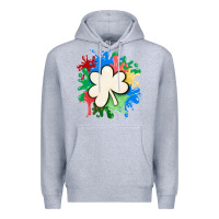 Heather Grey st patricks day shamrock autism Premium Hoodie - MaliasSmallBusiness