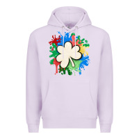 Lilac st patricks day shamrock autism Premium Hoodie - MaliasSmallBusiness