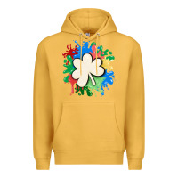 Mustard st patricks day shamrock autism Premium Hoodie - MaliasSmallBusiness