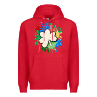 Red st patricks day shamrock autism Premium Hoodie - MaliasSmallBusiness