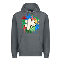 Rock st patricks day shamrock autism Premium Hoodie - MaliasSmallBusiness