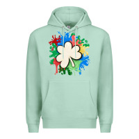 Seafoam st patricks day shamrock autism Premium Hoodie - MaliasSmallBusiness