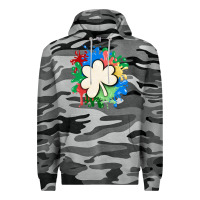 Slate Camo st patricks day shamrock autism Premium Hoodie - MaliasSmallBusiness