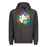 Smoke st patricks day shamrock autism Premium Hoodie - MaliasSmallBusiness