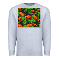 Heather Grey halloween pumpkin tumbler Premium Sweatshirt - BundleAndBundleShop
