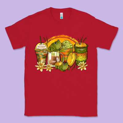 Frog Coffee Cups Classic Tee Designed By Zillion Design Studio