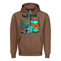 Chestnut but first coffee Zipper Hoodie - Zillion Design Studio