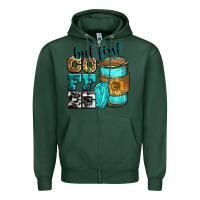 Sports Green but first coffee Zipper Hoodie - Zillion Design Studio