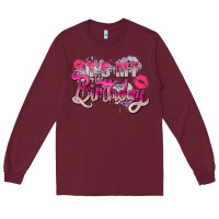 Burgundy pink its my birthday Long Sleeve Tee - Zillion Design Studio